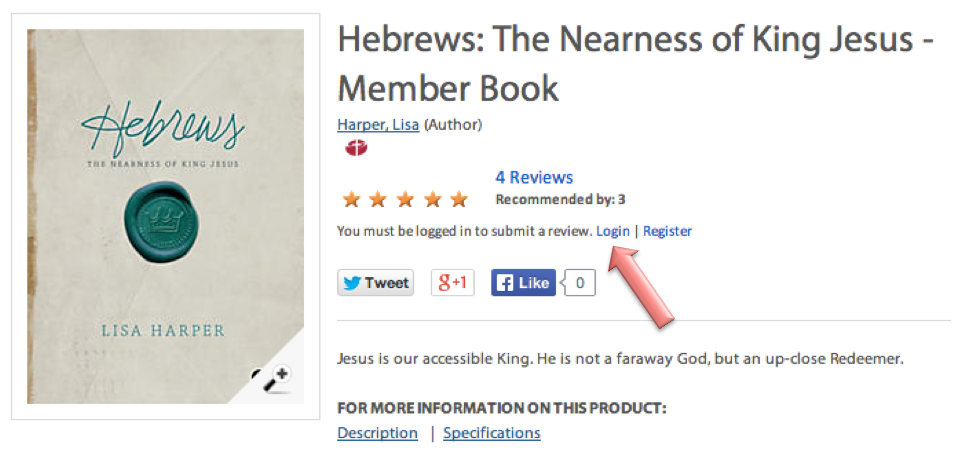 Hebrews Product Page on Lifeway.com
