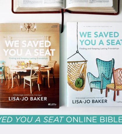 We Saved You a Seat Bible Study Book Giveaway