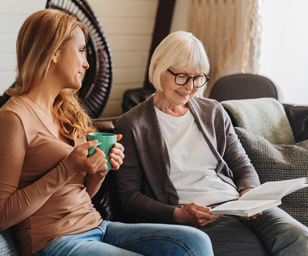 women's mentor and mentee in a mentoring environment