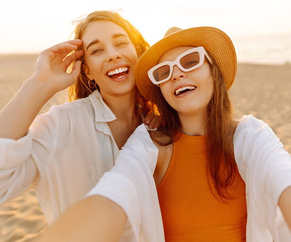 women with contagious joy