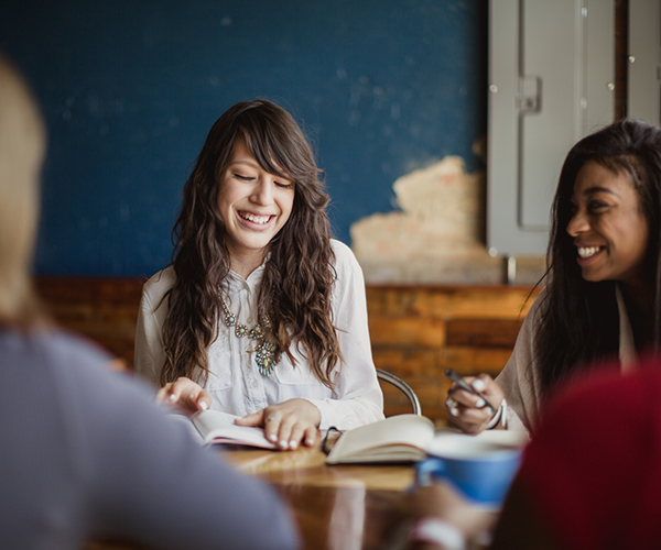 woman leading Bible study small group