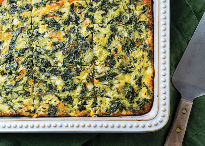 Spinach Egg and Cottage Cheese Bake