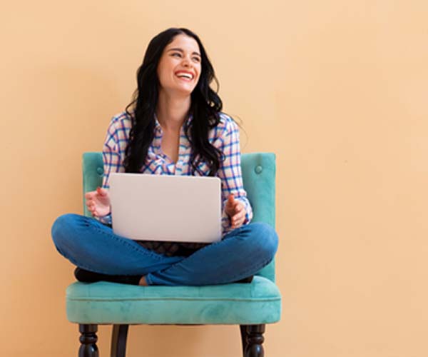 woman watching women's digital events