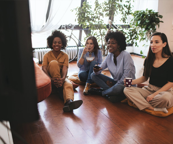 Women watching the Going Beyond Virtual Event